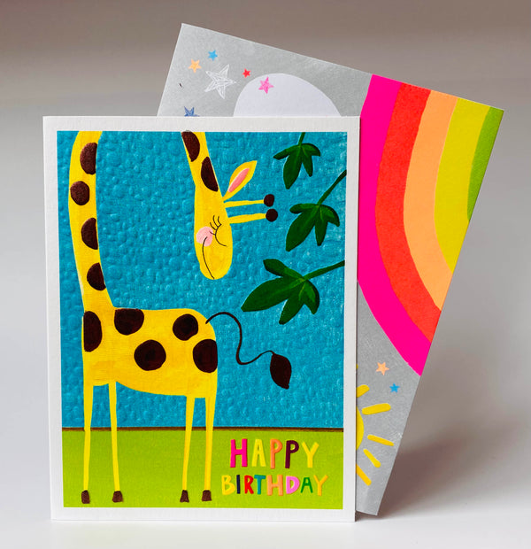 Giraffe Happy Birthday